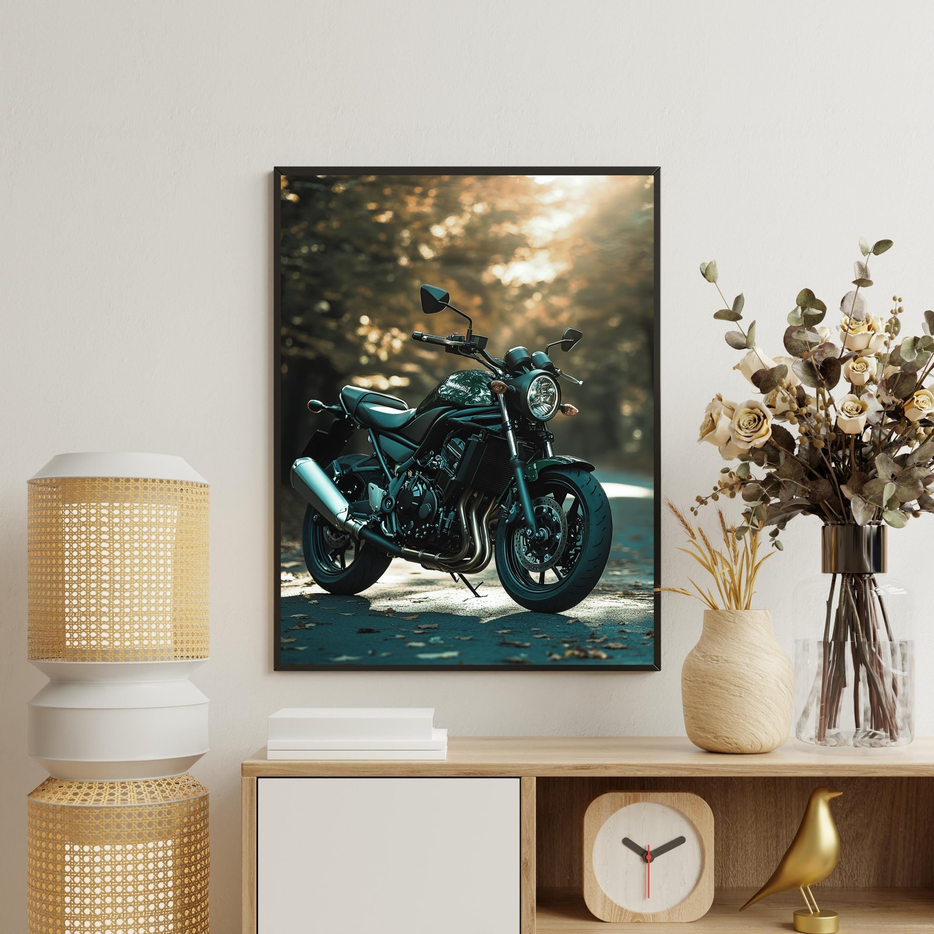 Kawasaki Z650 Motorcycle Poster: Sportbike Garage Art (digital