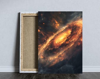 Black Hole Galaxy Art Print: Cosmic Space Decor (Digital Download)