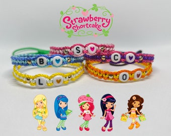 Strawberry Shortcake Friendship Bracelets, Matching Jewelry, Friendship Sets, Handmade