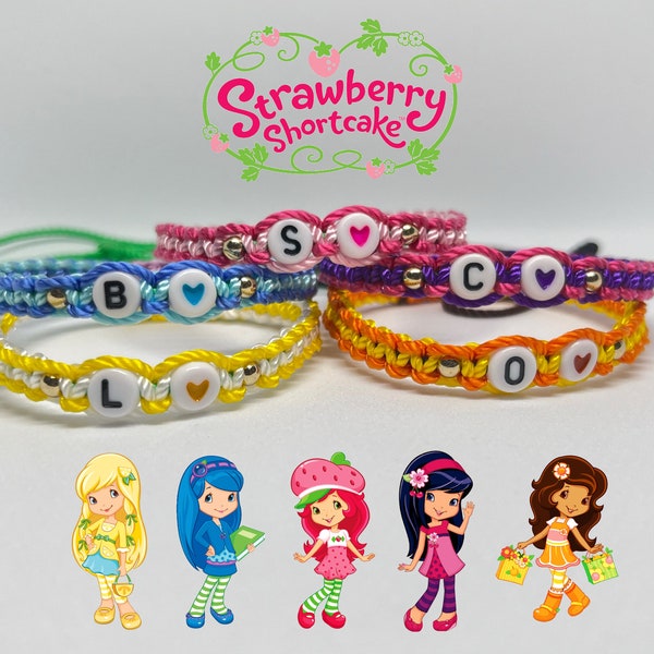 Strawberry Shortcake Friendship Bracelets, Matching Jewelry, Friendship Sets, Handmade