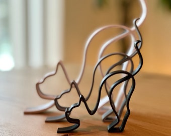 Minimalist cat sculpture 3D printing