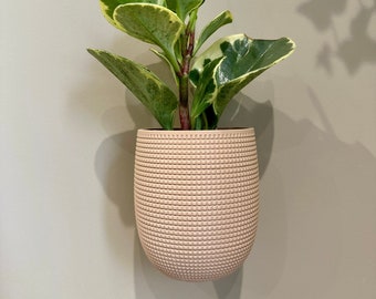 Wandpflanzgefäß mit Ablaufloch und versteckter Abtropffläche für Pflanzen, Blumen und Kakteen / Wanddekoration
