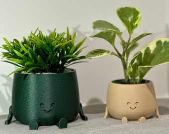 Funda de maceta Happy para plantas y cactus - impresión 3D
