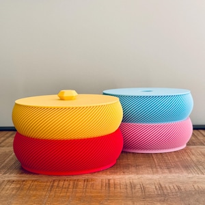 Portagioielli impilabile - Design scandinavo - Scatola stampata in 3D - Vassoio portagioielli - Tasca vuota con coperchio
