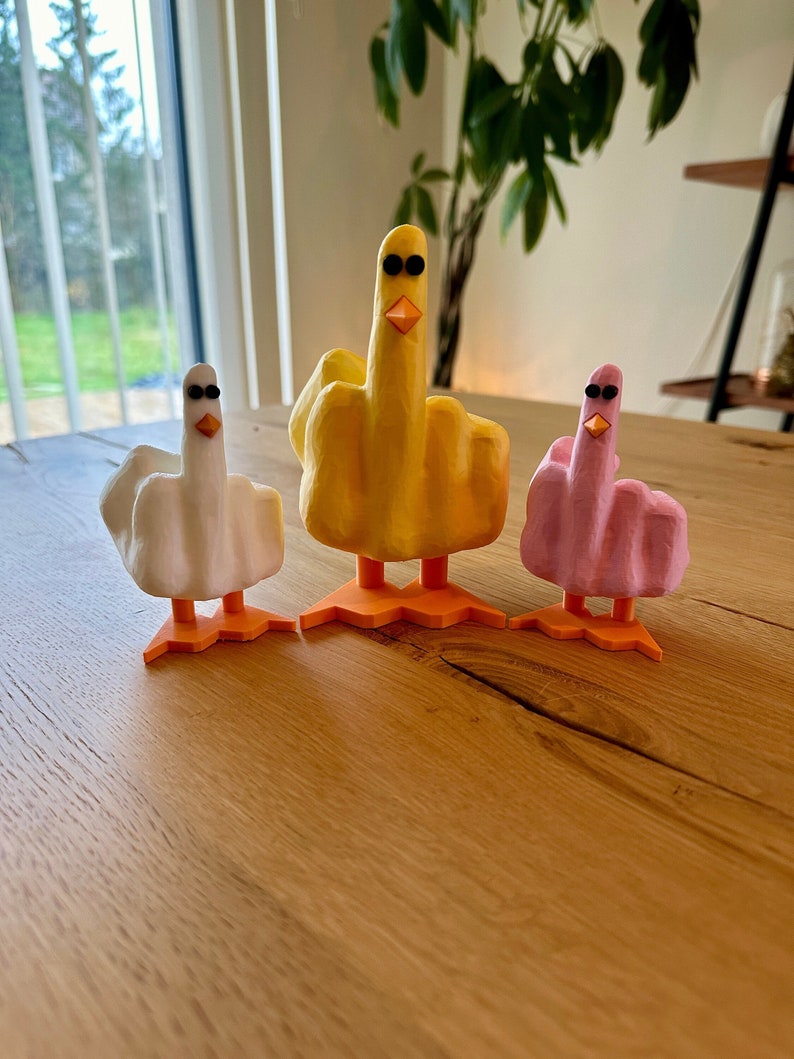 Middle finger Duck You 3D printing image 1