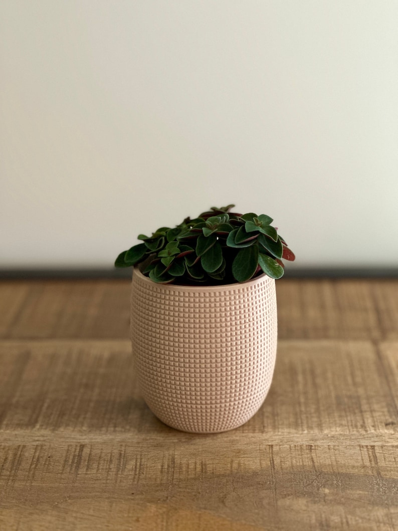 Flower pot cover with concealed drainer image 1