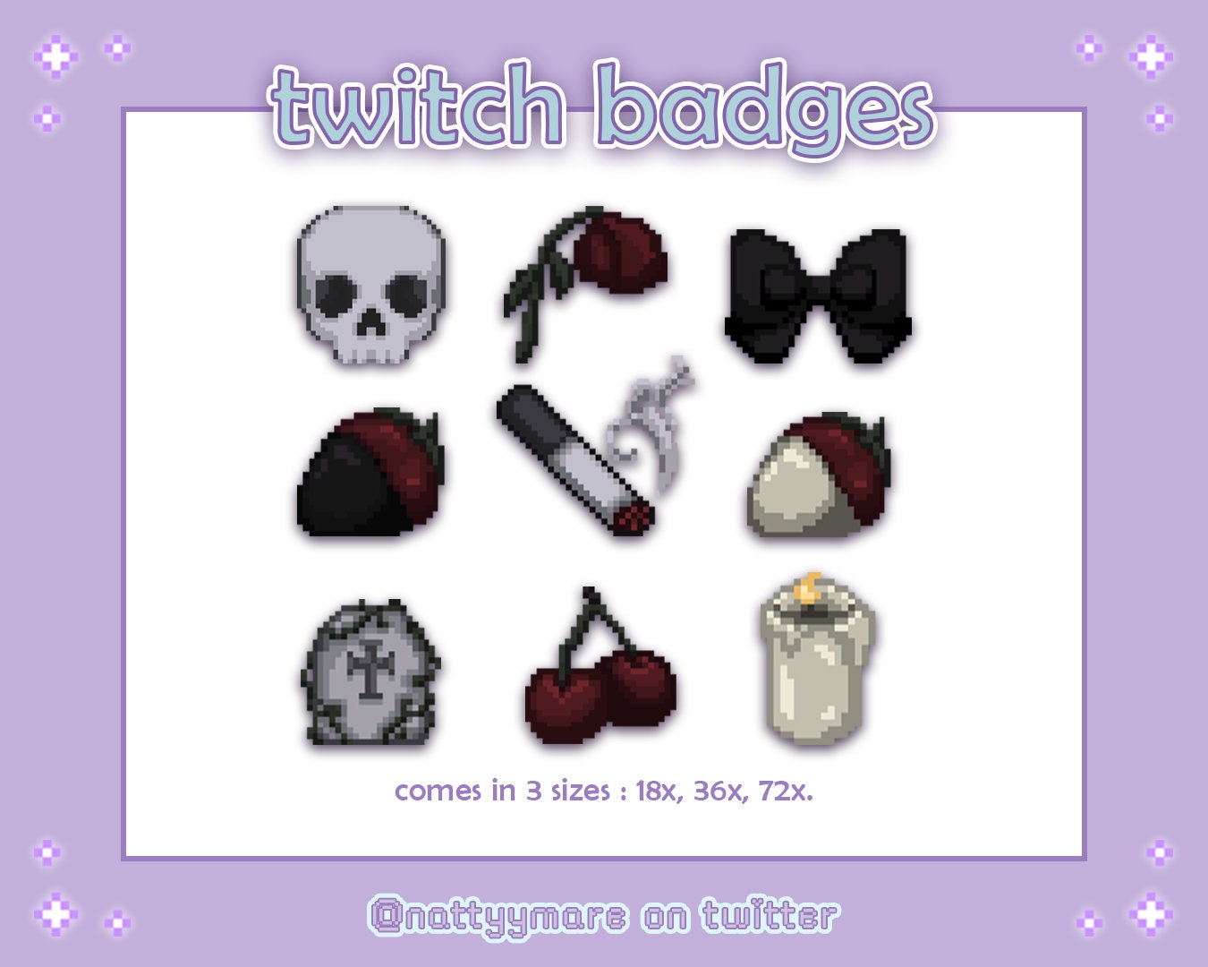 Desolate Twitch Sub Badges/bit Set (9pc) Dark Edgy Spooky Pixel Art - Etsy