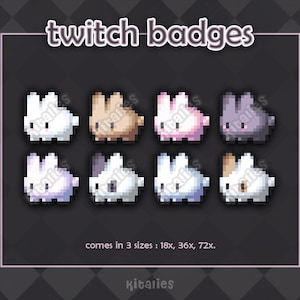 Little Twitch Channel Pixel Art für kleine Anhänger Twitch Sub Badge/Bit Set