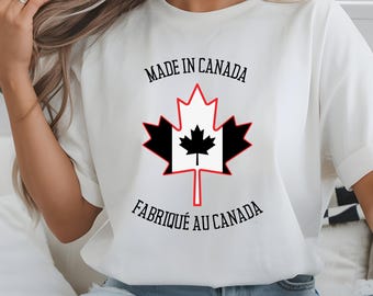 Made In Canada-T-shirt, Fabrique Au Canada-shirt met korte mouwen, Canadian Pride-top