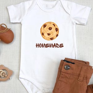 Chocolate Chip Cookie Onesie®, Homemade Baby Onesie®, Newborn Bodysuit, Baby Shower Gift