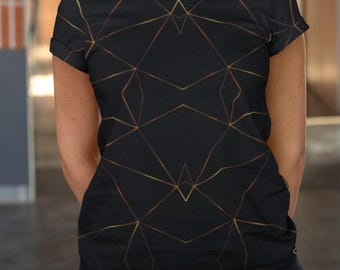 T-shirt Femme Manches Courtes Imprimé – Coton Doux, Col Rond, Style Décontracté Et Confortable