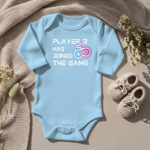 Player 3 Has Joined the Game Infant Onesie®, Neon Gaming Controller, Gaming Baby Onesie®