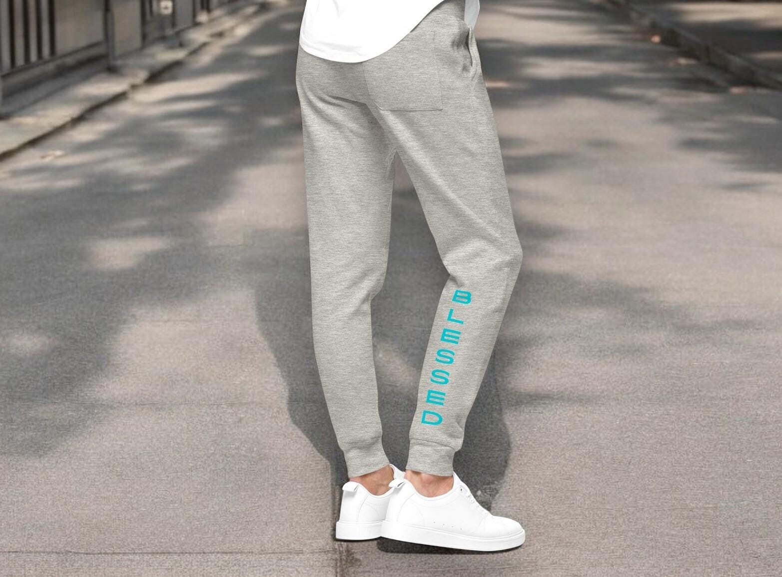 White Pants With Black Writing Etsy