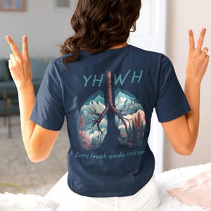 YHWH Lungs Christian Shirt, Every Breath Speak His Name T-Shirt, Faith Apparel Shirt, YHWH Lungs Shirts, Christian Shirts, Faith Tee