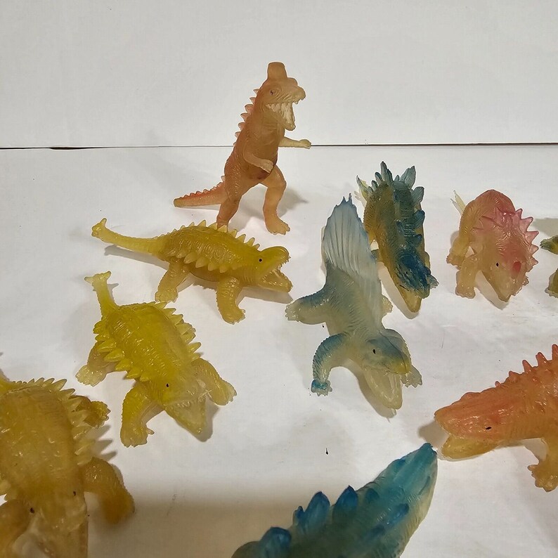Vintage Soft Plastic Dinosaurs Lot of 13 - Etsy