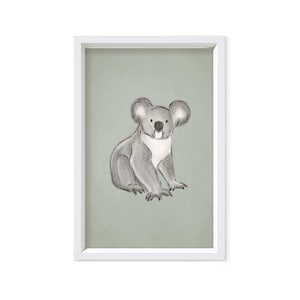 Kinderposter Koala | Geschenk zur Geburt Geburtstag Junge, Mädchen, Baby | A4 | Koala Tierposter Tierbild | Bild Poster Kinderzimmer Koala