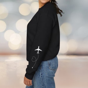 Wanderer Crewneck Sweatshirt | Gift for Pilots | Women in Aviation | Unisex Sweater for Travel