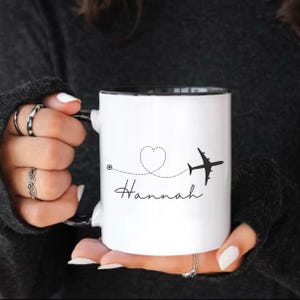 Personalized Aviation Mug: Pilot Gift, Travel Theme