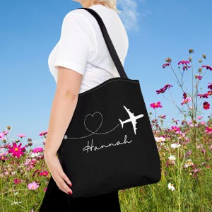 Personalisierte Luftfahrt Liebhaber Einkaufstasche, Flugbegleiter Pilot Reisetasche, Namen Anpassung verfügbar