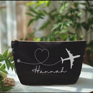 パーソナライズされた航空ポーチ | フライトアテンダントへのギフト | パイロットへのギフト | 旅行好きへのギフト