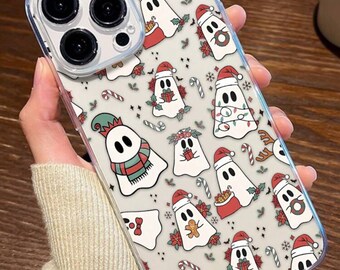 Spooky Christmas Ghost MagSafe Phone Case: Holiday Festive Cover
