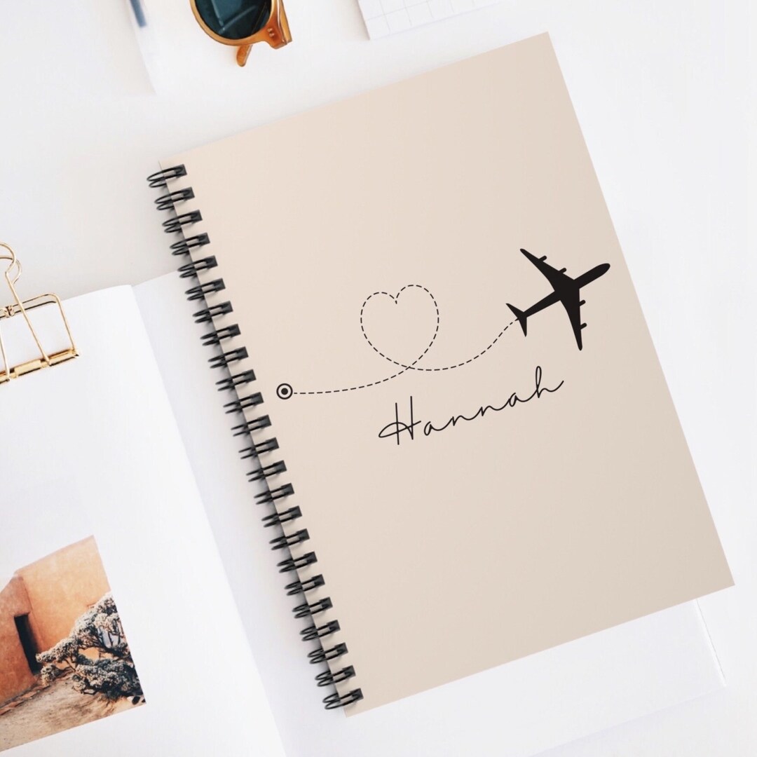 Personalized Spiral Notebook Gift for Flight Attendants Pilot Journal ...