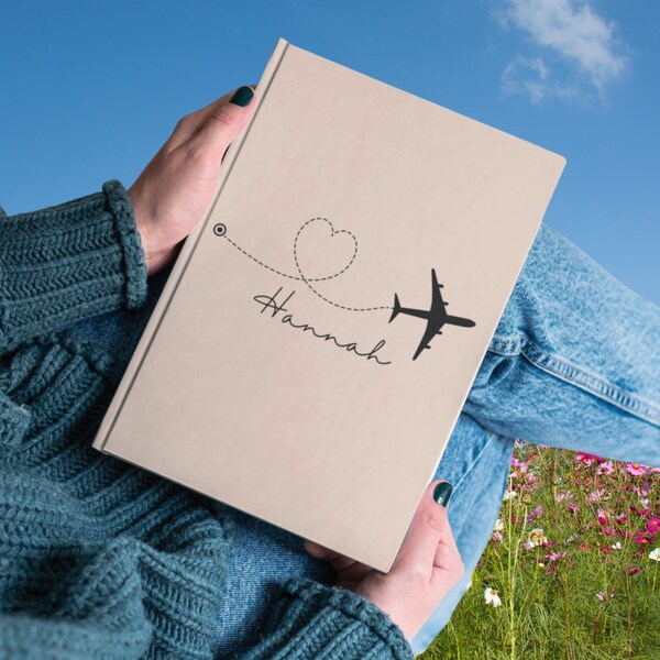 Personalized Journal | Gift For Flight Attendants | Pilot Journal Gift | Blank Pages