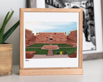 Jawahar Kala Kendra - Architektur Skizze - Illustration- Digital Art - Drucke - Wandkunst - Wohnzimmer - Geschenke - Einweihungsparty Geschenke - Geschenk