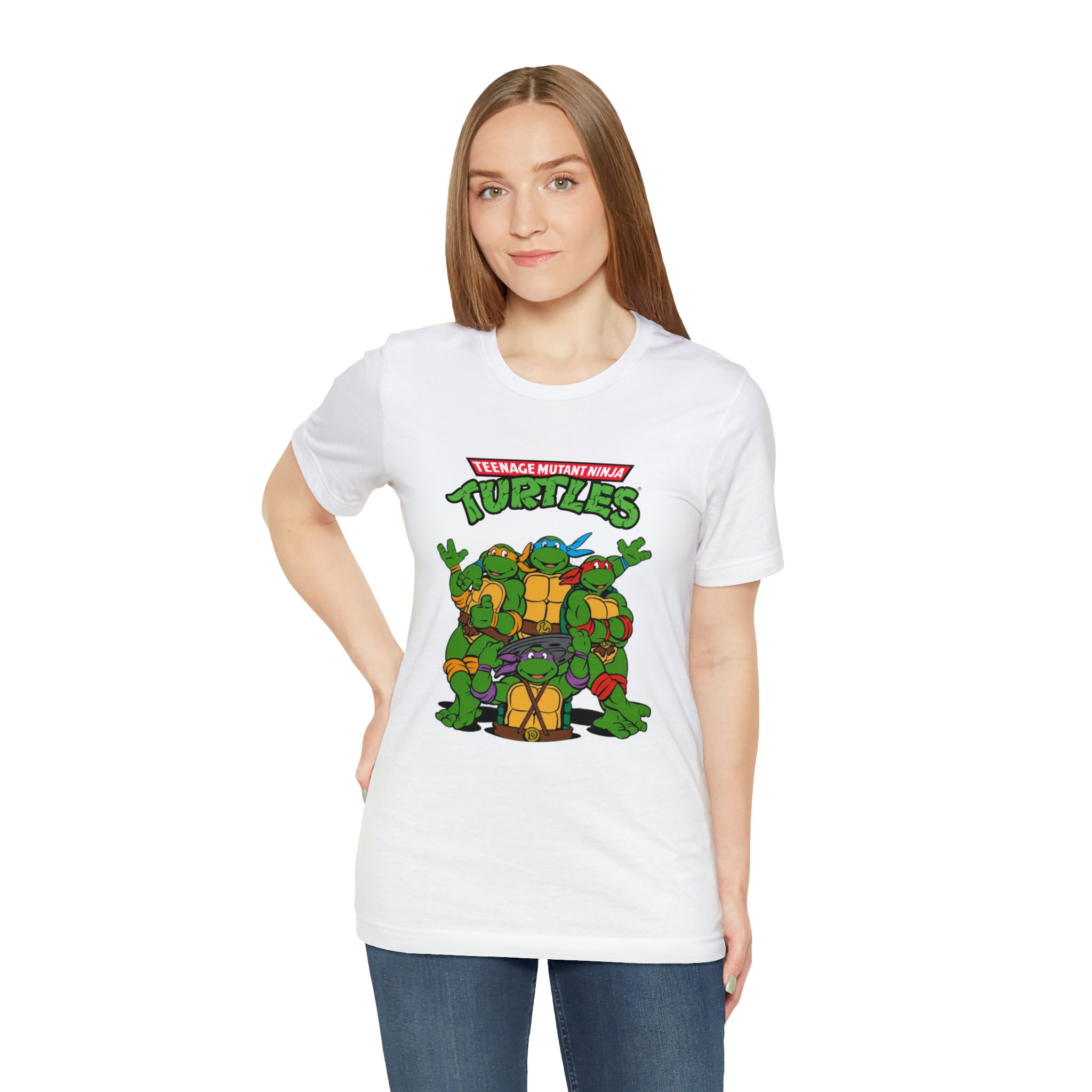 Teenage Mutant Ninja Turtles TMNT Holiday From Our Sewer to Yours Women's  Green Heather Crew Neck Short Sleeve Tee-Small