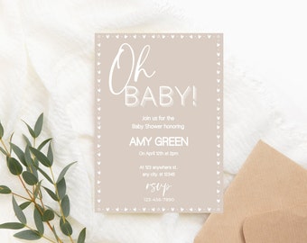 Oh Baby Baby Shower Invitation Invite