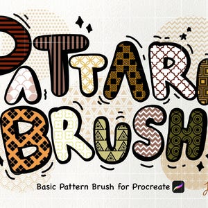 70 Basic Pattern Brushes 45 Pattern For Procreate, Seamless Pattern Brushes Set, Procreate Brushes, Pattern Background Brushes
