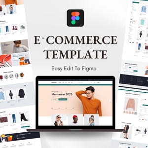 Szablony Figma dla e-commerce, sklep internetowy, projekt szablonu Figma, strona docelowa, profesjonalny edytowalny projekt szablonu Figma dla e-commerce.