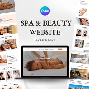 Spa Website Template, Aesthetic Business Template, website template, Beauty Website Template,  Cosmeticians Website, massage therapists, spa
