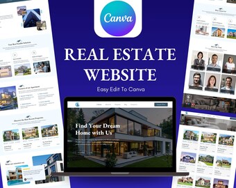 Canva Real Estate Website Template: Agent Landing Page (Digital Download