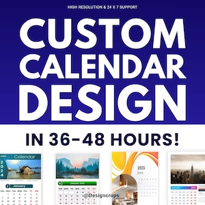 Photo Calendar, Editable Calendar Template, personalized, Photo Wall Calendar, Custom, Photo Gift, DIY, printable Calendar, Instant Download