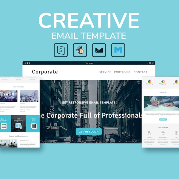 Corporate  Multipurpose Responsive Email Template - Mailchimp Ready template - Ready Design