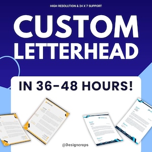 Custom Letterhead for Your Business, Custom Letterhead,Custom Letterhead Design, Custom Marketing Letterhead, Corporate Letterhead, Template