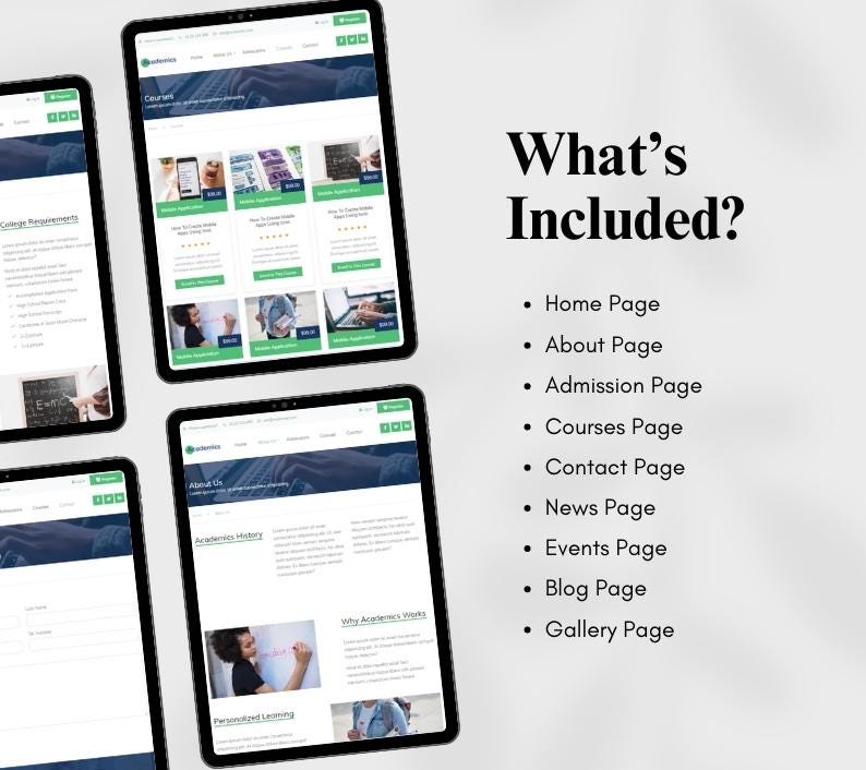 40+ Education Website HTML Templates Bundle | Best for Web Developers ...