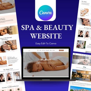 Spa Website Template, Aesthetic Business Template, website template, Beauty Website Template,  Cosmeticians Website, massage therapists, spa