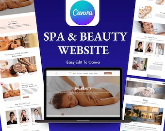 Websitesjabloon Elegant Spa: aanpasbaar canvasontwerp