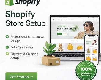 Shopify Store Einrichtung: Individuell angefertigtes E-Kommerz Website Design
