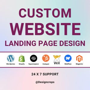 Custom Website Landing Page Design: WordPress, Shopify, Wix, and More