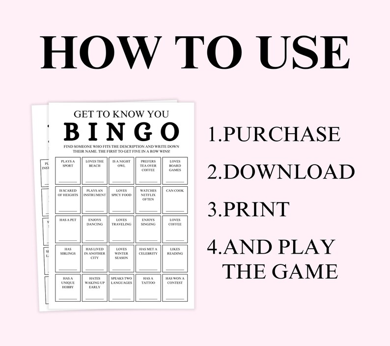 Bingo Game Card Template, Make Your Own Bingo Game, Vision Board ...