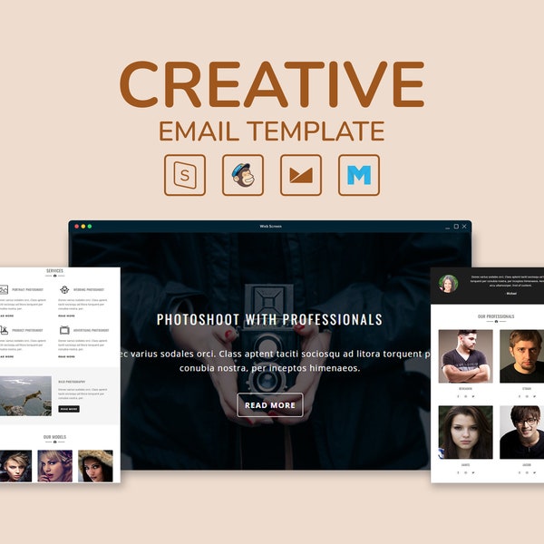 Photography Multipurpose Responsive Email Template - Mailchimp Ready template -  MyMail/Mailster and Campaign Monitor Files