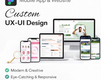 Custom UX/UI Figma Design for Mobile App & Website