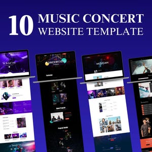 Rocking Music Concert Website Templates: 10 HTML Themes Bundle, Music Event Template, Artist Website,  Music Concert Theme, Concert Web Site
