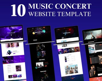 Rocking Music Concert Website Templates: 10 HTML Themes Bundle, Music Event Template, Artist Website,  Music Concert Theme, Concert Web Site