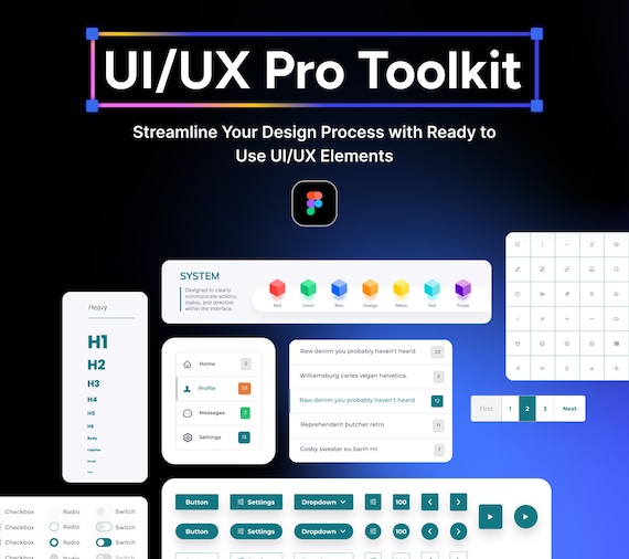 Figma UI UX Design Kit: Mobile & Web Design Toolkit with Ready-to-Use Templates