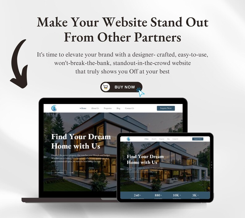 Canva Real Estate Website Template: Agent Landing Page (digital ...
