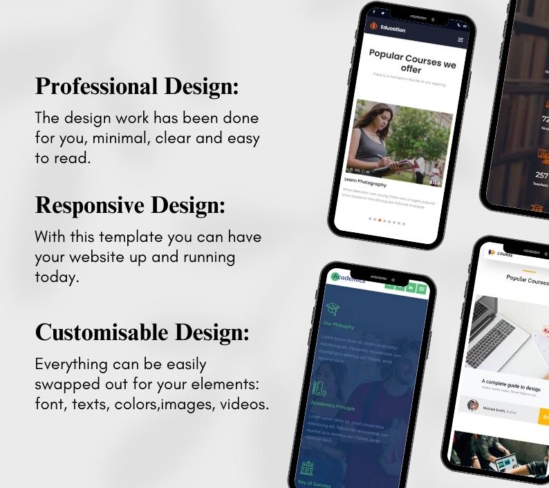 40+ Education Website HTML Templates Bundle | Best for Web Developers ...